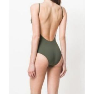 Olive Green Women's One-Piece Swimsuit